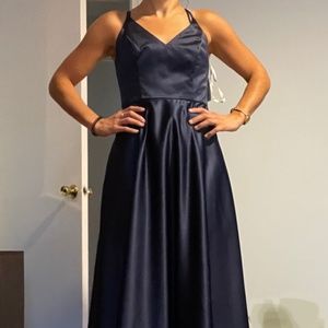 Size 6 Marine Blue Dress for Wedding, Bridesmaids or Prom
